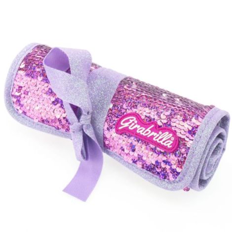 Penar rulabil Girabrilla ,   cu paiete reversibile si set 12 pixuri gel + 6 markere duble - imagine 5